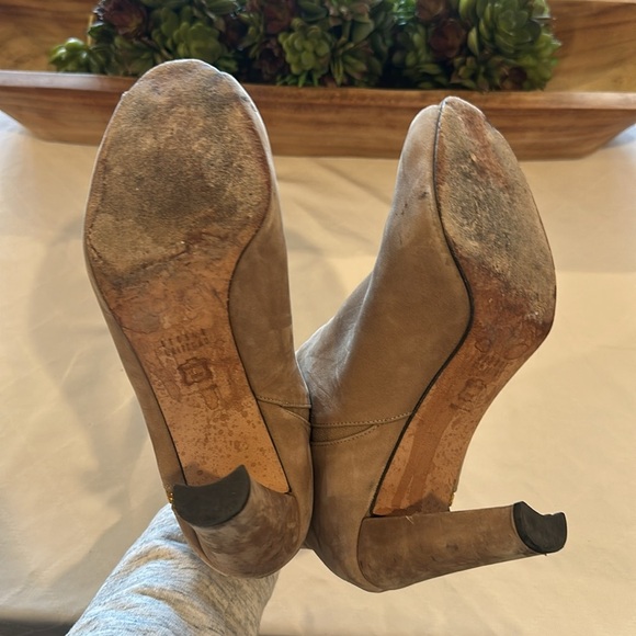 Stuart Weitzman Tan Jump Peep Toe Bootie booties Size 11 - Picture 7 of 7